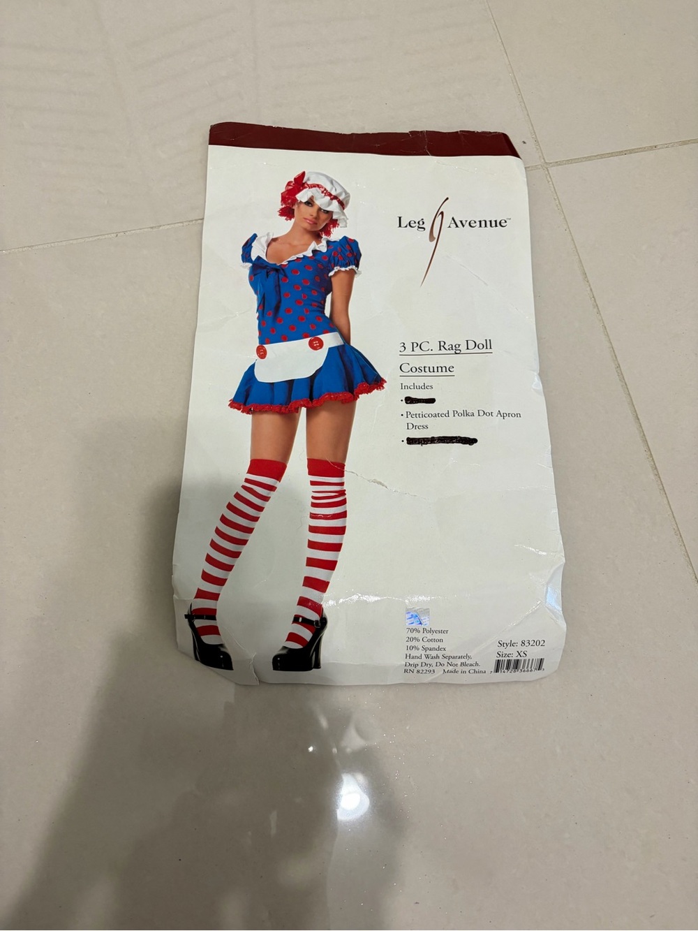 Leg Avenue Rag Doll “ Raggedy Ann” Costume
